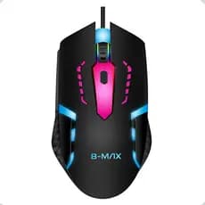 Mouse Óptico Gamer B-MAX BM-612 com Fio Ergonômico USB 3200 DPI RGB