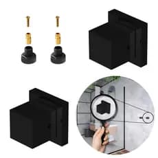 Kit 2 Acabamentos de Metal para Registro Banheiro com Conversor Compatível em Registros Deca e Docol