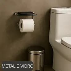 Suporte Para Papel Higiênico Porta Celular. Papeleira Porta Papel Higiênico Com Porta Celular Luxo