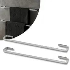 Kit Porta Toalhas Banho Alumínio Inox Stander 50cm Antiferrugem
