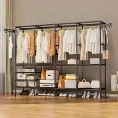 Guarda Roupa Arara Roupeiro Grande Portatil Cabideiro Para Roupa Sapateira Organizador Multiuso Armário bom