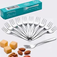 Kit 12 Garfos para Petisco Oriente Inox Original Resistente