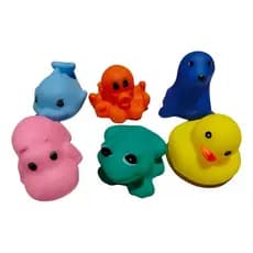 Bichinhos Borracha P/ Banheira Baby 6 Peças Banho Divertido