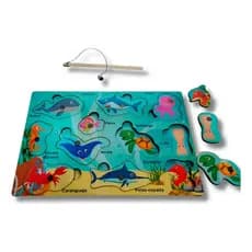 Pescaria Magnética Divertida mdf varinha com imã brinquedo