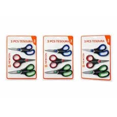 Kit 3 Tesouras NEWION – Uso Doméstico, Escolar e Escritório