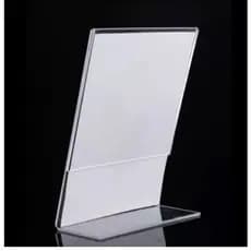 Display Acrílico L 10X15cm A6 Expositor Mesa Papel 5 Peças