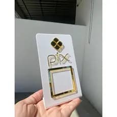 Placa pix em acrílico cores personalizadas 8x15cm