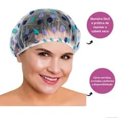 Touca Para Banho Impermeável plástico reutilizável cabelo seco durante o banho linda estampa