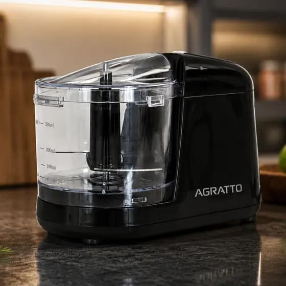 Mini Processador Alimentos Agratto Original Potente Tritura Alho Cebola Temperos Rapido Cozinha Casa