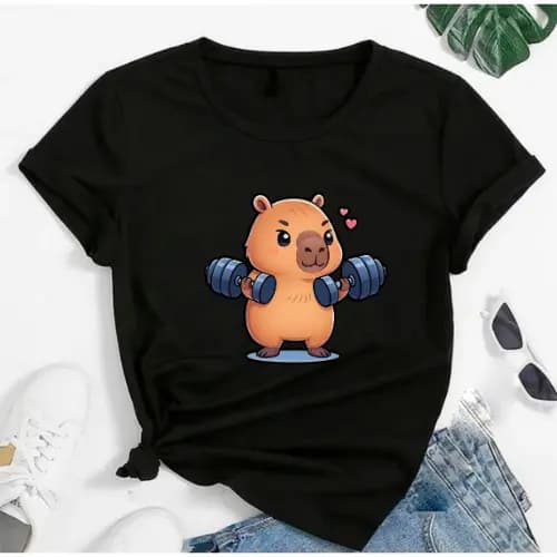 Camiseta Capivara | Estampa Exclusiva e Divertida | Conforto e Qualidade | Camisa T-shirt Blusa