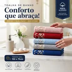 Kit 3 Toalha Banho Luxo Monique Banhão Ótima Absorção 150x75cm Alta Qualidade