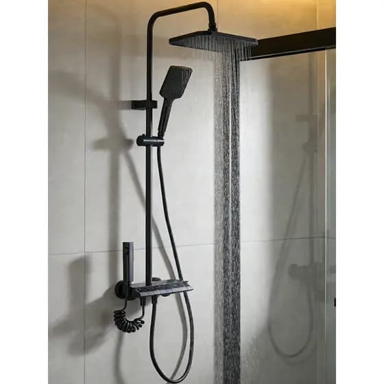 Suporta Conexão Aos Aquecedores De Água A Gás E Elétrico ; Sistema De Chuveiro Termostático Com display digital Conjunto