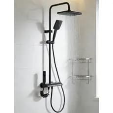 Conjunto Torneiras + Chuveiro 4 Funções (Quadrado/Redondo) | Sistema Compatível Aquecedores Gás e Elétrico