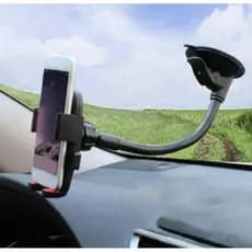 Suporte De Carro Para Celular 360o Ventosa Montagem Haste Firme Ajustável