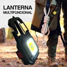 Mini Lanterna Chaveiro Cob Led Portátil Luz De Emergência Acampamento Recarregável Usb