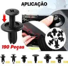Presilhas Grampo Automotiva Universal 100/190/1000 Peças Completo