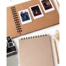 Álbum Scrapbook A5 Kraft 80g Capa Dura Colagem Fotos Lettering Presente Criativo Namorado Romântico