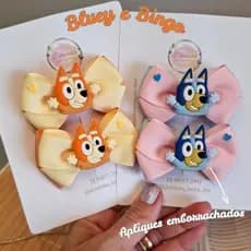 Laço Bluey e Bingo Laço Bluey Tiara Bluey e Bingo Laços de cabelo infantil