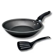 Frigideira 16 cm Francesa Antiaderente Teflon com Espátula Nylon Cor Grafite
