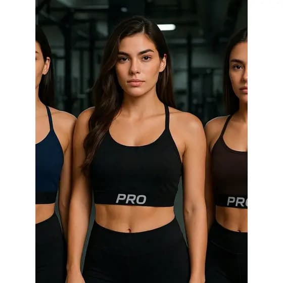 Conjuntinho PRO Fitness Feminino Top Sem Bojo + Short Cintura Alta | Treino e Academia