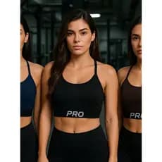 Conjuntinho PRO Fitness Feminino Top Sem Bojo + Short Cintura Alta | Treino e Academia