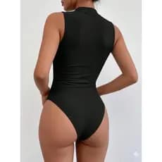 Body Regata Canelado Gola Alta Feminino que Valoriza Suas Curvas Look Versátil e Moderno