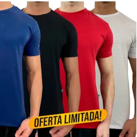 Camiseta Básica L.C Masculina 100% Algodão Casual
