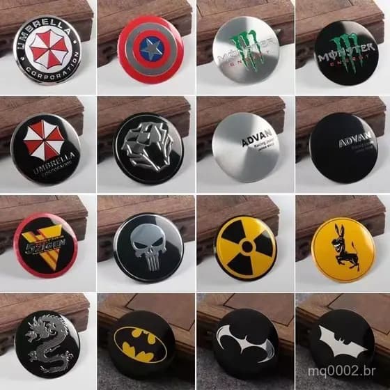 Item popular adequado para modificação universal de vários emblemas de veículos, calotas centrais de pneus, calotas de a