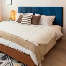 Cabeceira Modular Kit 10 Placas Autocolante 45x20cm Para Quarto Cama de Casal Queen