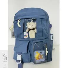 Mochila Feminina Escolar Passeio Coreano Grande Capacidade Com Chaveiro Impermeável