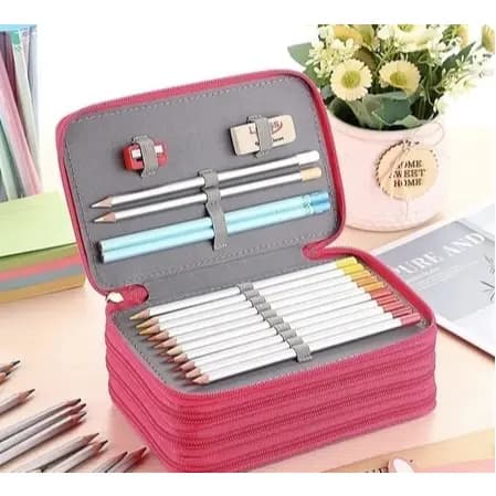 Estojo Escolar/Estojo Box/Estojo De Lápis De Quatro Camadas Com 72 Furos De Cor/Material Escolar/estojo para canetinha