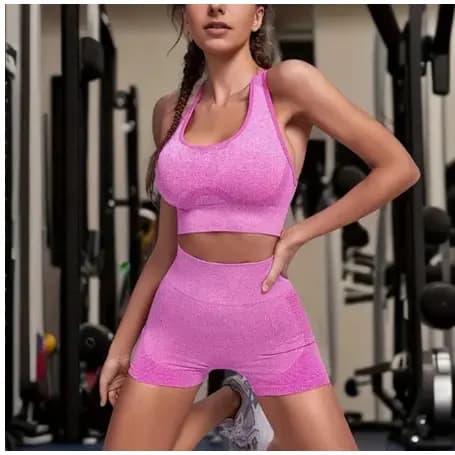 Conjunto Top Shorts Levanta Bumbum fitness, conjunto short academia