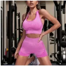 Conjunto Top Shorts Levanta Bumbum fitness, conjunto short academia