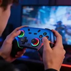 Controle Sem Fio X9 RGB Bluetooth para Nintendo Switch 2 e PC com Botões Programáveis