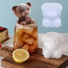 Forma De Gelo Urso em 3d Silicone Modelo Urso Em Alta Qualidade
