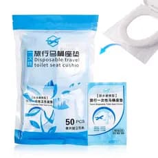 Conjunto de 50 capas descartáveis de plástico para assentos sanitários