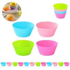Kit 12 Jogo De Formas Para Muffins Redondo