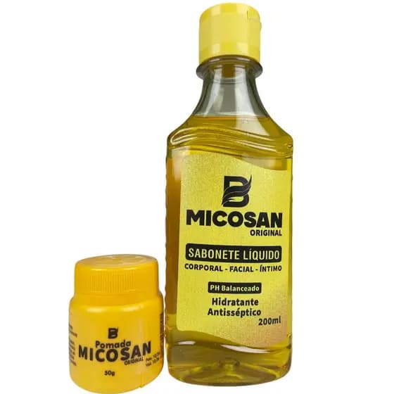 Kit Micosan com Pomada 50g e Sabonete Líquido 200mL Original Baruc Cosméticos