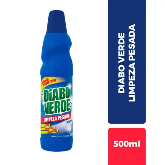 Detergente Limpeza Pesada Diabo Verde Original 500ml Multiuso Limpa Protege E Perfuma