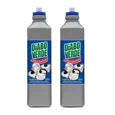 Kit 2 Limpa Panela De Alumínio Diabo Verde Tradicional 500ml Remove Manchas Cozinha