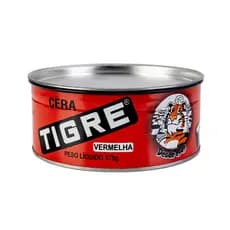 Cera Tigre Em Pasta Vermelha Secagem Rápida Carnaúba Brilho 375grs Para Piso Madeira Móveis