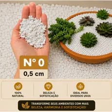 Pedrisco Pedrinha Nº 0 Branca 1kg até 5kg para Jardim Aquário Vaso de Planta Decoração de Calçada