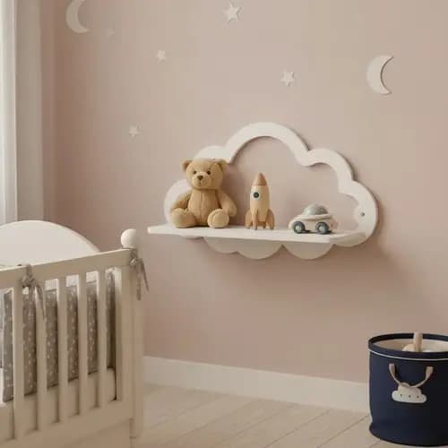 Prateleira/Nicho para Quarto de Bebê em formato de Nuvem