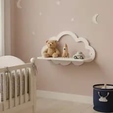 Prateleira/Nicho para Quarto de Bebê em formato de Nuvem