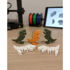 Chaveiro T-Rex Articulado Dinossauro Flexível Antiestresse Fidget Toy Criativo