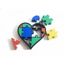 Chaveiro Coração Quebra-Cabeça – Autismo