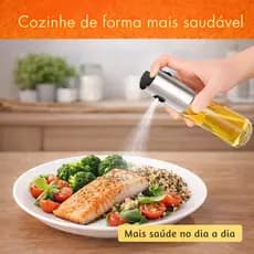 Spray Pulverizador de Azeite 100ml Vidro Óleo Vinagre Borrifador Cozinha