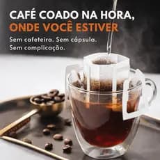 Filtro de Café Drip Coffee Kit 50 Unidades Individual Portátil com Alça para Copo Descartável