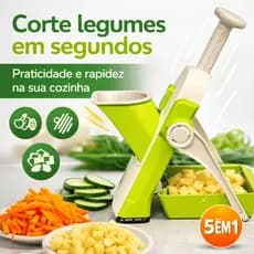 Fatiador Ralador Cortador De Legumes 5 Funções Multifuncional Verduras Frutas batata