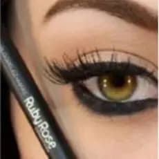 Lápis de Olho Delineador A Prova D'Água Preto Lapis Carbon Black Alta Pigmentação Ruby Rose/HB-050